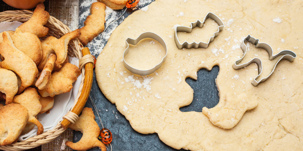 A picture of dog-friendly Halloween biscuit batter