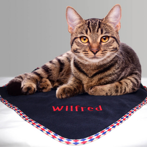 A picture of Mr Mole Blankets Personalised Cat Blanket at Notonthehighstreet