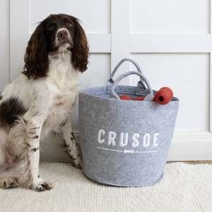 A picture of The Little Handcrafted Company Dog Toy and Accessory Basket at Notonthehighstreet