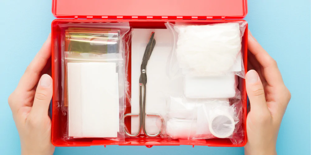 A picture of an example pet first aid kit